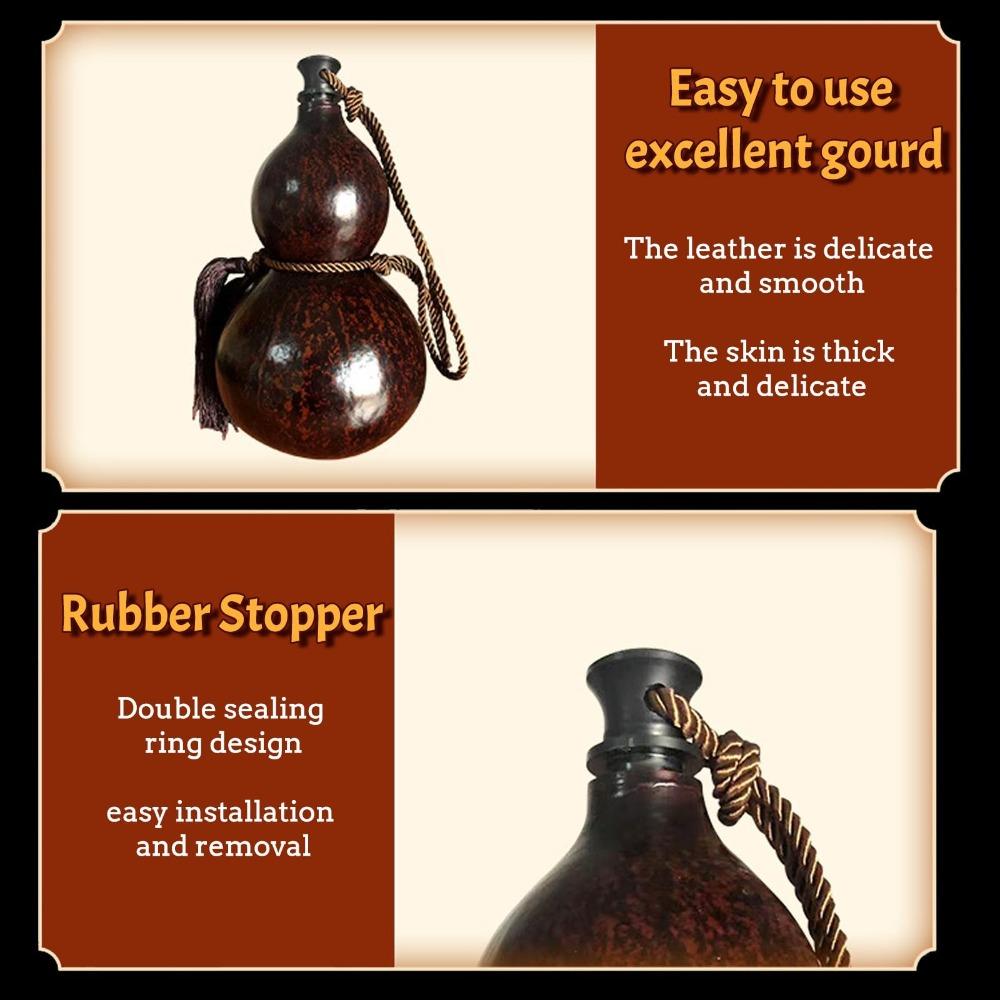 500ML/1000ML Gourd Water Bottle Large Capacity Water Kettle Gourd Beverage Container Mens Gifts