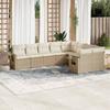 VidaXL Garden Lounge Set with Cushions 10 Pcs, Patio Sofas, Patio Furniture Set, Outdoor Furniture, Brown 3250043