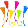 10/50Pcs Funny Sticky Hands Sensory Toy Palm Elastic Heart Foot Christmas Sticky Wall Climbing Squishy Toy For Kids Adult