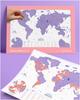 Luckies Sharp World Map SUCK UK Panel, 42x30cm, Purple,