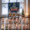 2D Acrylic Christmas Ornaments Magic Elf Advent Calendar, 24 Day Ornament Set with Desktop Festive Holiday Decor Cute Mini Figures, Tree Hanging