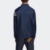 adidas originals x HUMAN MADE Crossover Embroidered Logo hooded Sports Jacket Navy Blue Men's GM4256