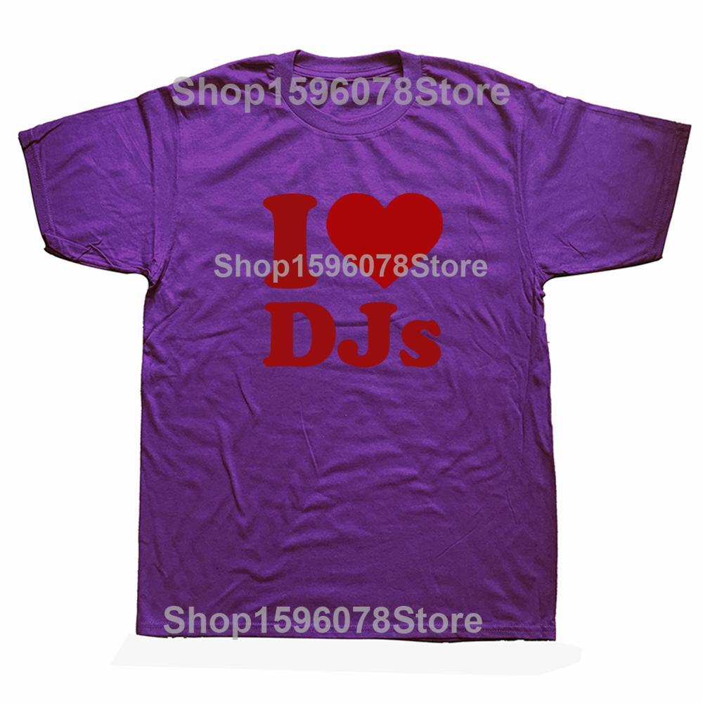 Never Underestimate An Old Man Loves DJ Turntable T Shirt Streetwear Music Techno Club Headphone Birthday Short Sleeve T-shirts