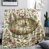 1Pc Compass Print Flannel Blanket, High quality Comfortable for All Seasons, Home Decor, Warmth and Comfort, Perfect for Christmas Gifts W168