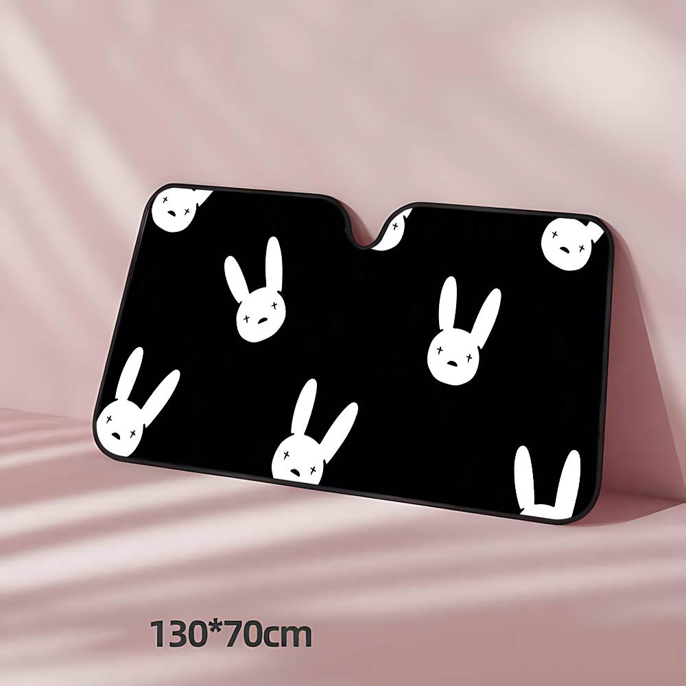 Bad Bunny Singer Car SunShade Windshield Car Window Windscreen Cover Sun Shade Auto Visor Car Accessories