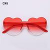 Trendy Gradient Lenses Candy Color Party Sun Glasses Heart-shaped Sunglasses Heart Glasses Shades