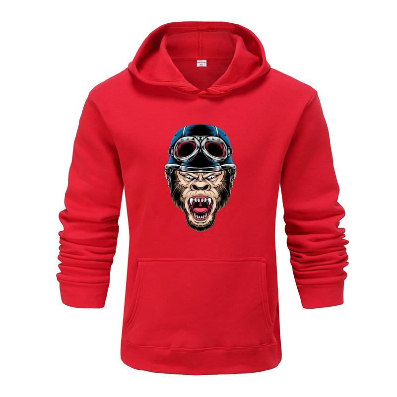 Autumn and Winter New Personalized Monkey Pattern Printing Clothing Men's Hoodie Couple Pullover Women Hoodie