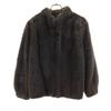 SAGA MINK Zip Up Fur Coat 11 Charcoal Gray Women Used