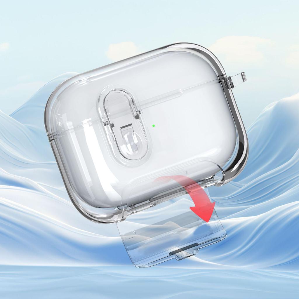 Прозрачный защитный чехол для AirPods Pro 2: Защита от падения, Ручное открытие