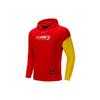 Li Ning Sports Fashion Series Logo Print Color Block Hoodie Men Hoodies Red AWDP613-2