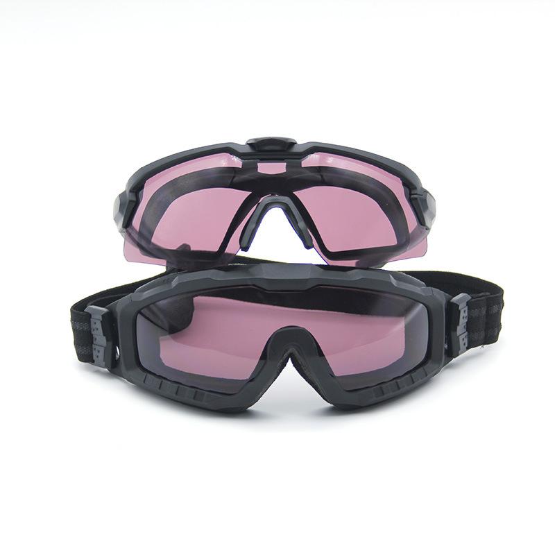 Тактическое лобовое стекло «два в одном» Fantasy CS для верховой езды на открытом воздухе, противотуманное, устойчивое к ветру и песку, ударопрочность, спортивные очки