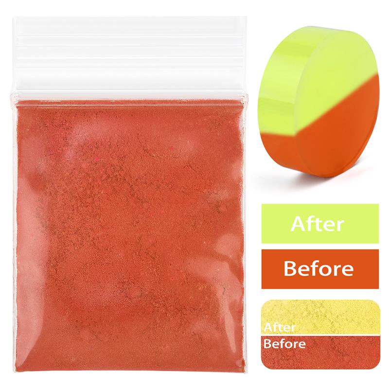 Warm Variable Powder Resin Pigment Crystal Glue DIY Craft Dyes 31℃ Discoloration For UV Epoxy Resin Jewelry Making Accessories