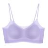 Underwear women's summer seamless thin ice silk beautiful back sports without steel ring, large chest shows small chest gathering, shoulder strap bra