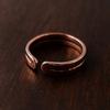 Pure Copper Double Slotted Band Ring, Minimalist Open Cuff Arthritis Jewelry, Adjustable Unisex Ring
