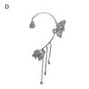 1Pc Butterfly Earrings Tassel Design Exquisite Fade-Resistant Painless Easy-wearing Decorative Metal Elegant Butterfly Style Ear Clip Jewelry Birthday