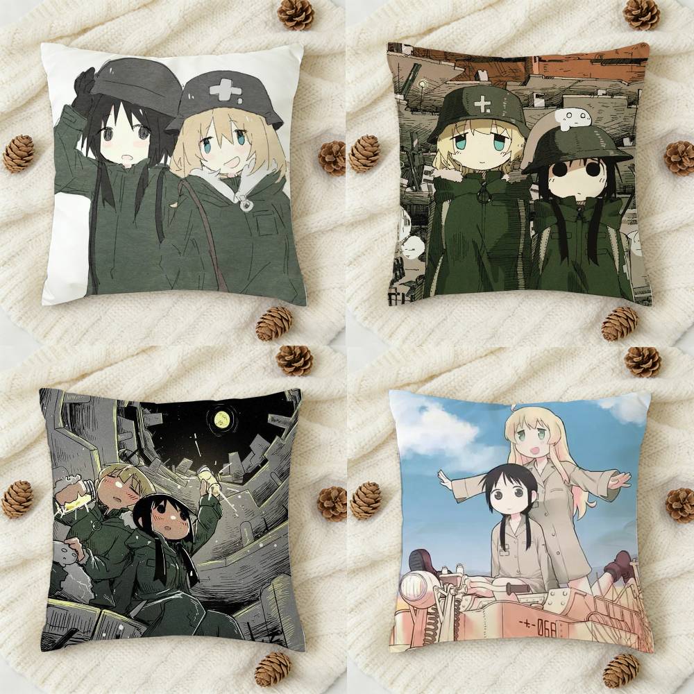 Квадратная декоративная наволочка с двусторонней печатью 'Girls Last Tour' для дивана, гостиной, домашнего декора