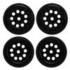 4Pcs 1.0 Inch Wheel Hub 9 Round Hole Aluminum Alloy Hub for FMS FCX24 1 24 Remote Control Climbing Car Black
