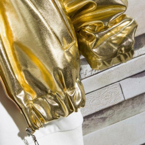 Мужская куртка на молнии, блестящая, с длинным рукавом, дышащая, ветрозащитная, сохраняющая тепло, из хлопковой смеси, осенняя, блестящая, мужская куртка на молнии, уличная одежда для повседневной носки