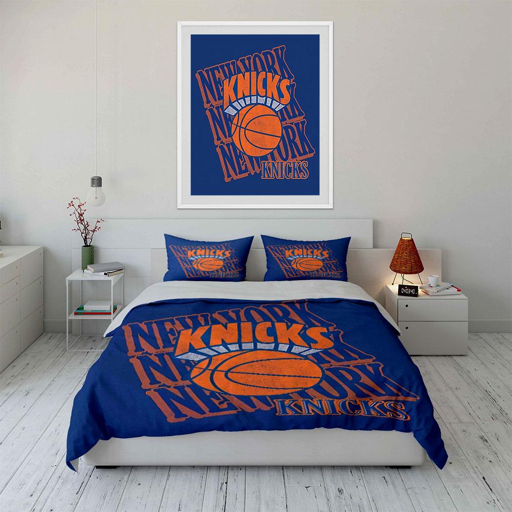 New York Knicks Bedding Set Bedding Duvet Cover Set Duvet Cover Pillowcases (1 * Duvet Cover 2 * Pillowcases, without duvet insert)