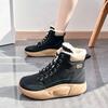Trendy Thick Soled High Cut Cotton Shoes 2024 Winter New Plush Casual Warmth Sports Vulcanized Snow Boots Platform Sneakers Traf