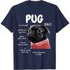 Cute Kawaii Funny Black Pug Dog Rules Gifts Men Women Kids T-Shirt Cotton Daily Four Seasons Oversized T Shirt Tees