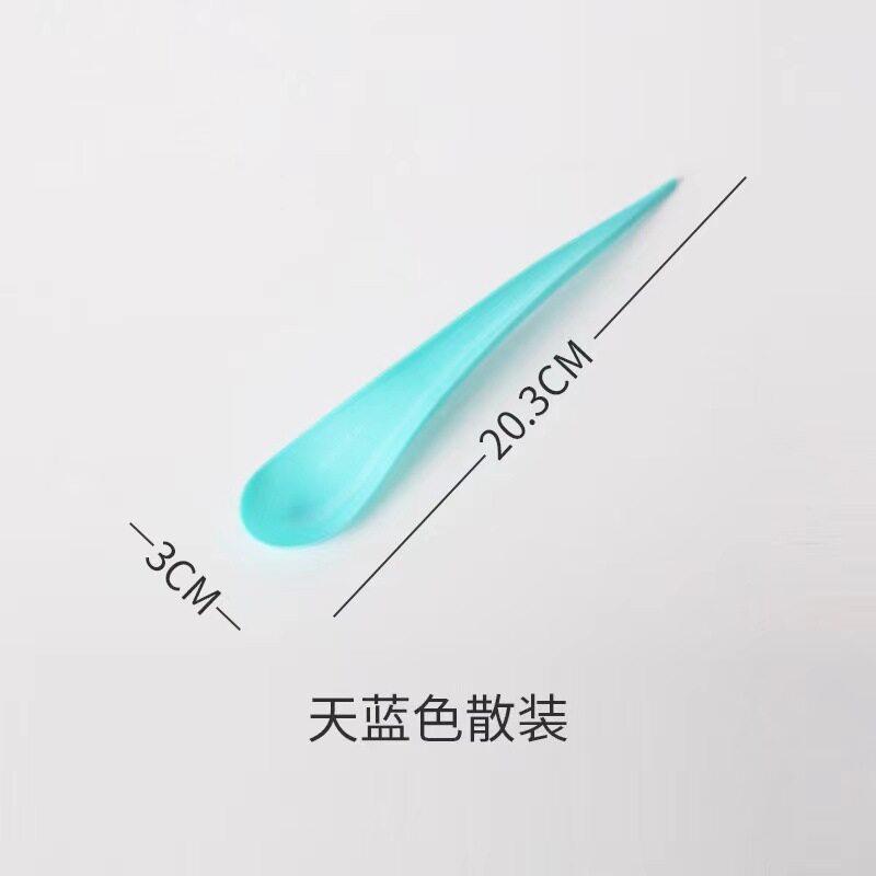 100pcs/pack Disposable Big Spoon for Ice Cream  Dessert Milkshake Cake Yogurt Drop Shape Spoon