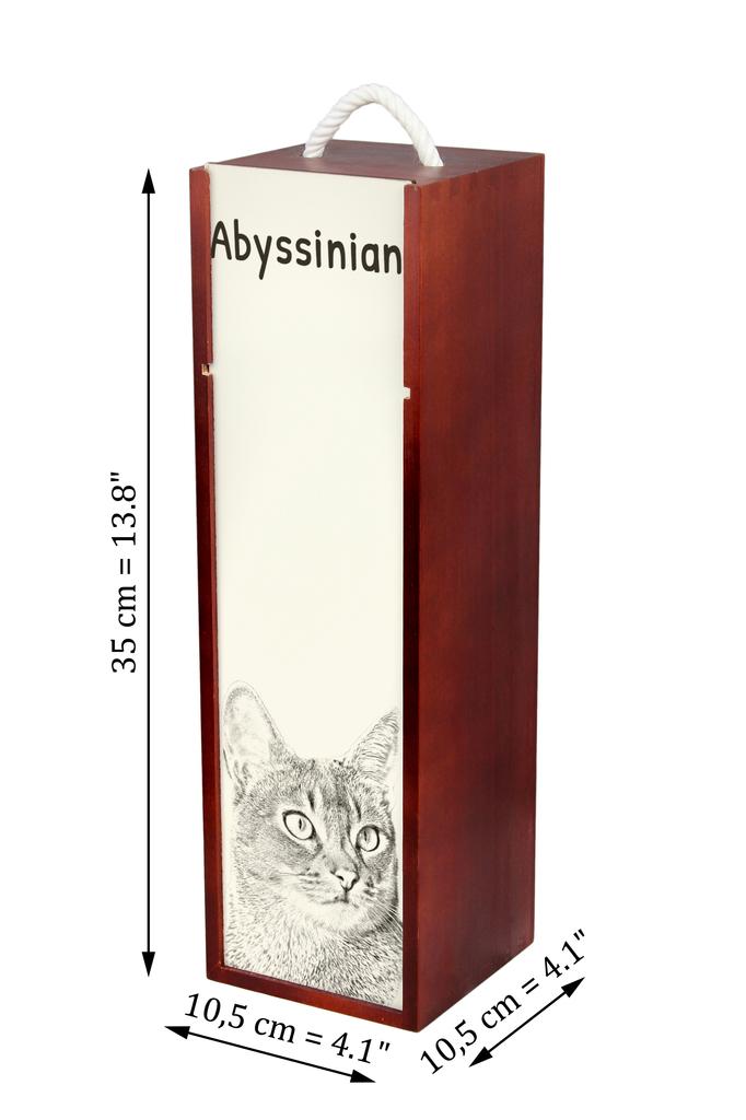 Abyssinian – Wine box with a cat, alcohol box with graphics | Art-Dog