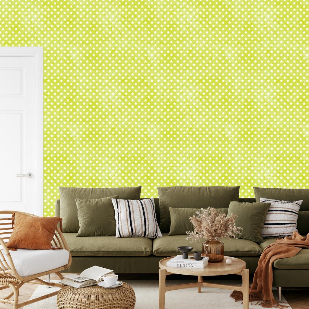 Cream Stars Wallpaper, Cream Background for Living Room and Bedroom 50x1000
