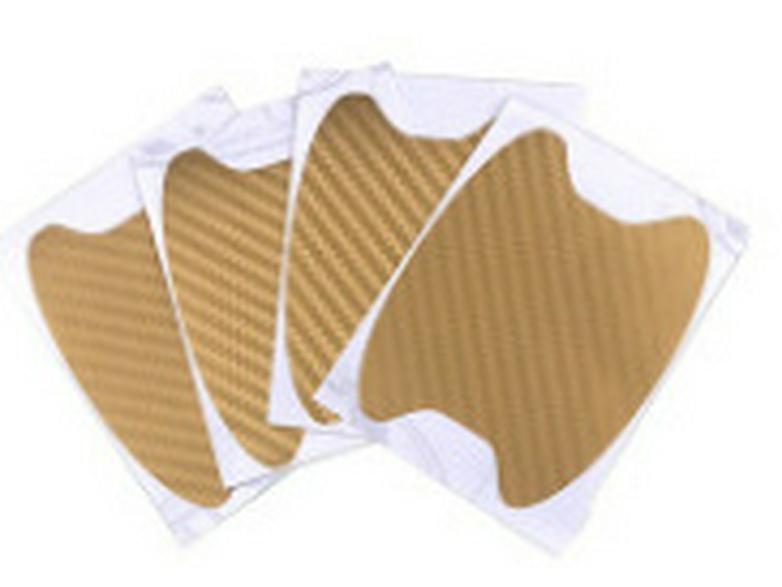 Защитные наклейки на ручки дверей автомобиля из углеродного волокна, набор из 4 штук