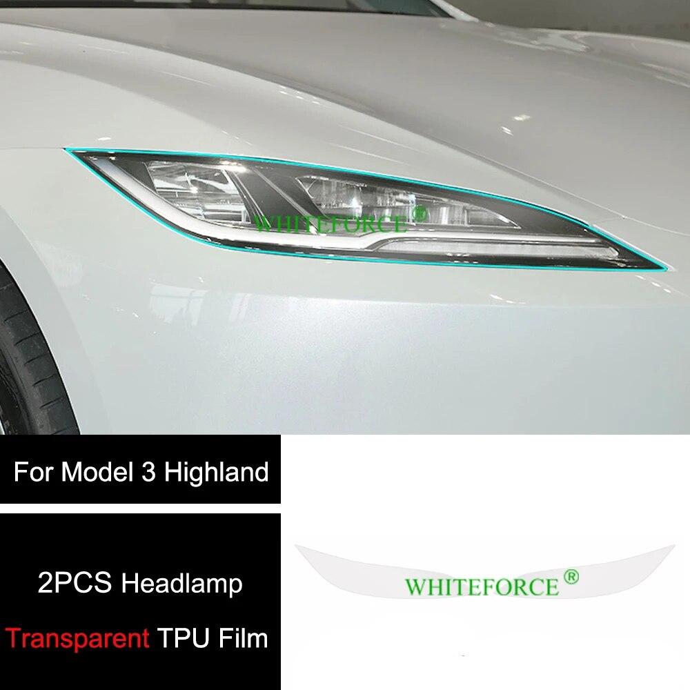 Для Tesla Model 3 Highland 2023 2024 защитная пленка для фар, заднего фонаря, модель 3 + задняя фара, черная пленка, меняющая цвет