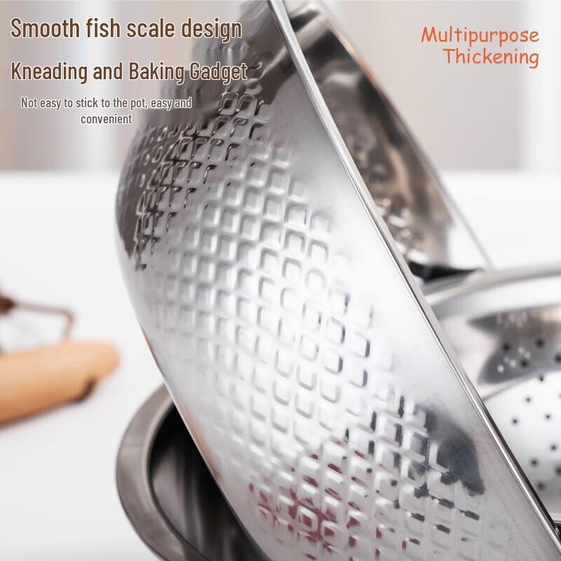 Stainless Steel Rice Washing Basin Set