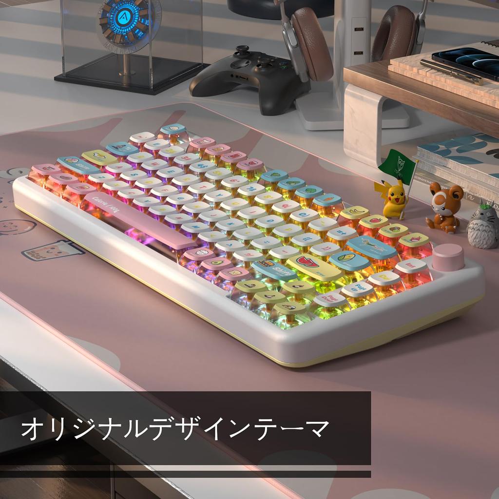 PBT Термостойкий Колпачок для Клавиш Японский Полупрозрачный Пудинговый Набор для Механической Оригинальная Тема Популярный Подарок на Юбилеи Набор с Сублимационной Печатью, Раскладка, Дизайн,