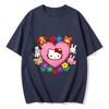 2026 new Summer Cute HelloKitty TShirts Soft Cotton Short Sleeve Tees for Parents  Kids Breathable Casual Daily Outfit Tops