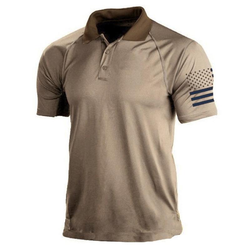 Мужская уличная рубашка-поло с 3D цифровым флагом США и футболкой