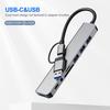 8 в 2 USB C ХАБ USB 3.0 Type C Док-станция 5 Гбит/с Высокоскоростная передача USB Разветвитель Type C на USB OTG Адаптер