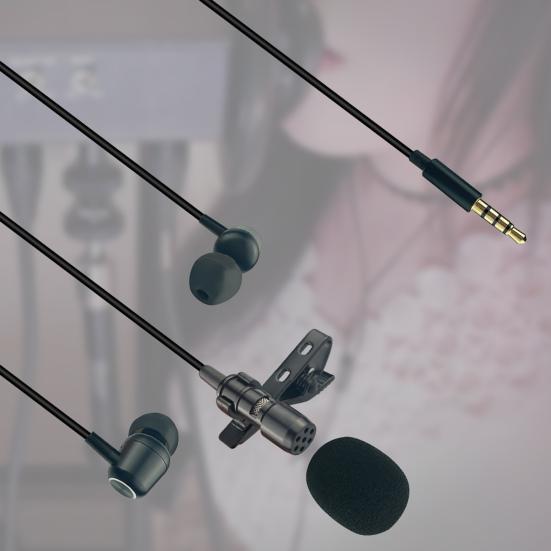 1,5 м Петличный микрофон Профессиональное шумоподавление Мини для прямой трансляции Записи Петличная гарнитура Микрофон для мобильного телефона