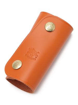 Ключница Кожа Натуральная Кожа Воловья Кожа Унисекс 9см Оранжевый Женская Мужская Размер