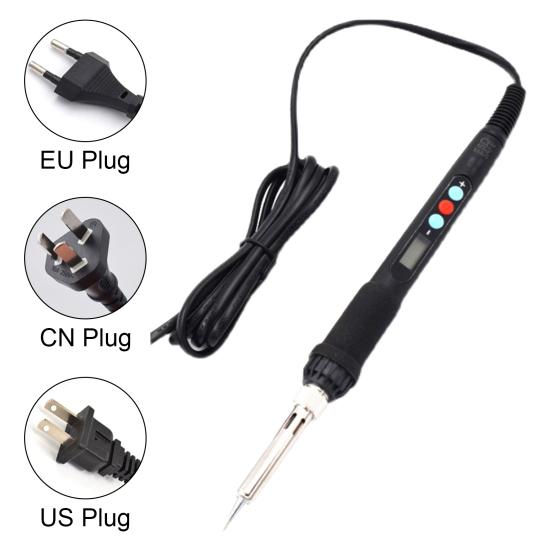 Паяльник с ЖК-дисплеем, быстрый нагрев, паяльник из АБС-пластика с силиконовым защитным рукавом, электрический ремонт