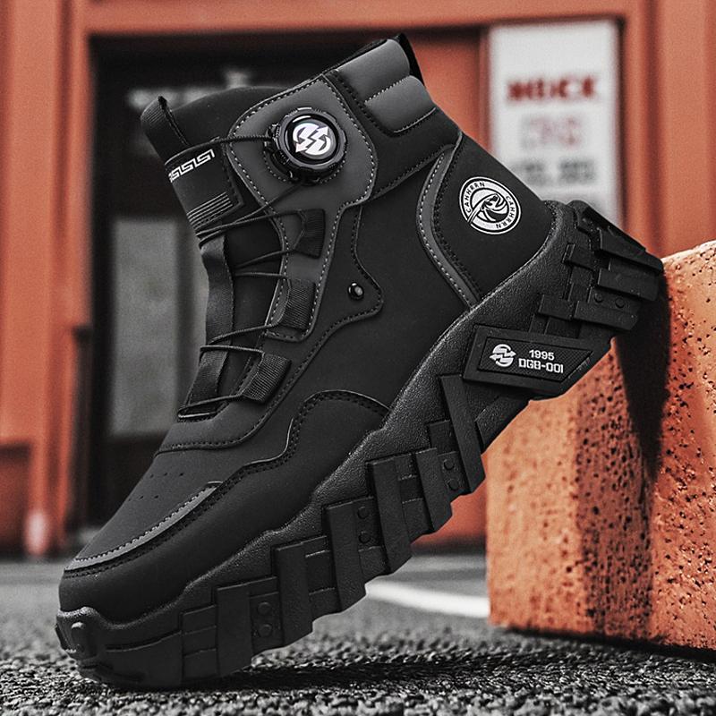 Мужские тактические ботинки для тренировок с ремешками, водонепроницаемые ремешки, дышащие многофункциональные мотоциклетные ботинки для активного отдыха и пеших походов