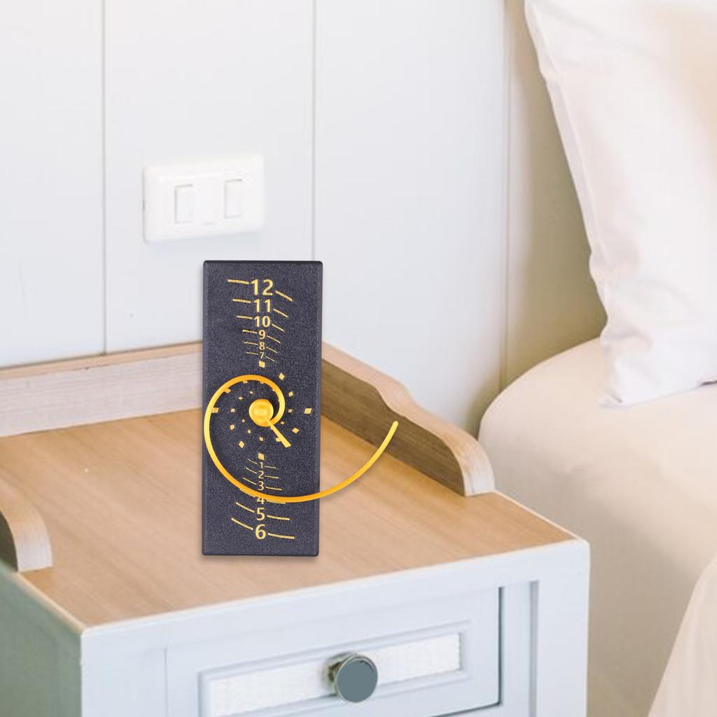 Прямоугольные настенные часы «Спирали Фибоначчи», сочетающие математическую эстетику и современный стиль для уникального домашнего декора