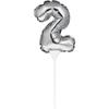 Number 2 Self-Inflating Balloon Cake Topper