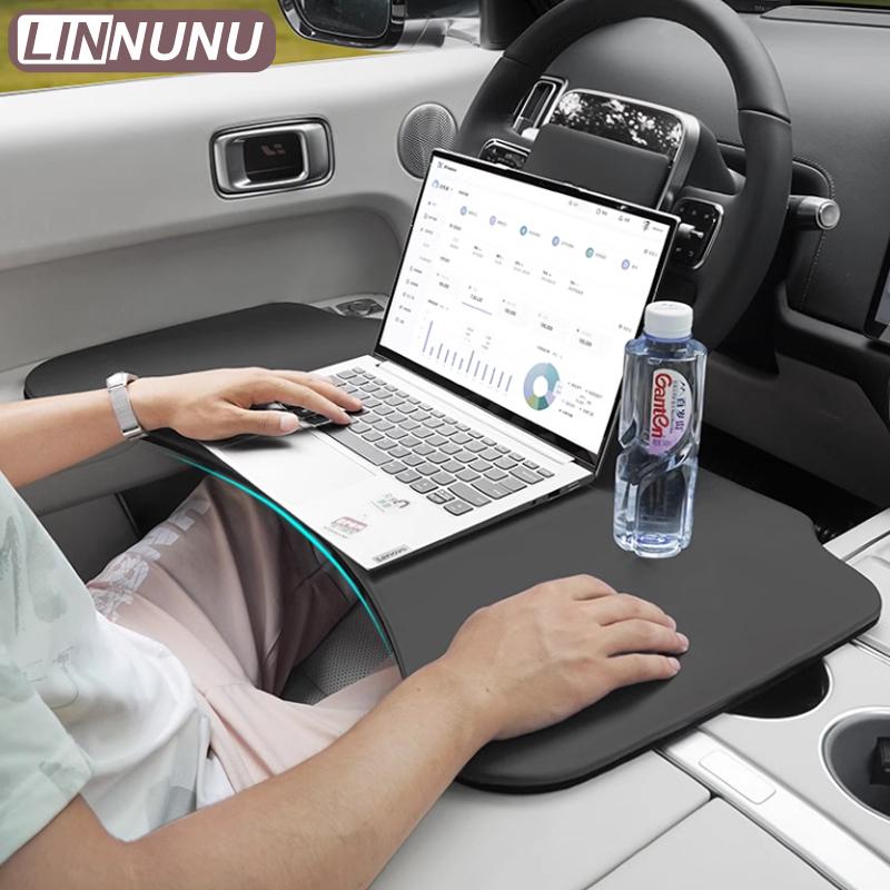 Linnunu Подходит для Lixiang L6 L7 L8 L9 Автомобильные Аксессуары для Декора Многофункциональный Маленький Столик Обеденный Стол Компьютер Складной Кожа Кожа