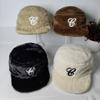 Plush trendy brand thermal hat women's autumn and winter shopping letters versatile face small baseball hat cap