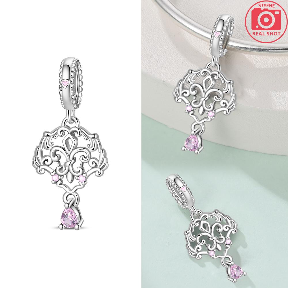 Heart Zircon Charm Bead Charms Authentic Classic copper Plated Lotus Angel Bead Charms Compatible With Bracelets Women Do It Yourself Jewellery Fine G