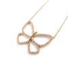 [M7183] - Rose Gold 'Papillon Lumière' Gold Plated Necklace