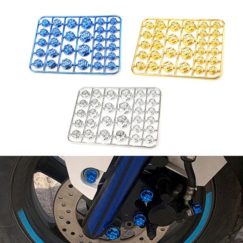 Universal Motorcycle Screw Cap Covers 30 Pieces Set for All Bike Models