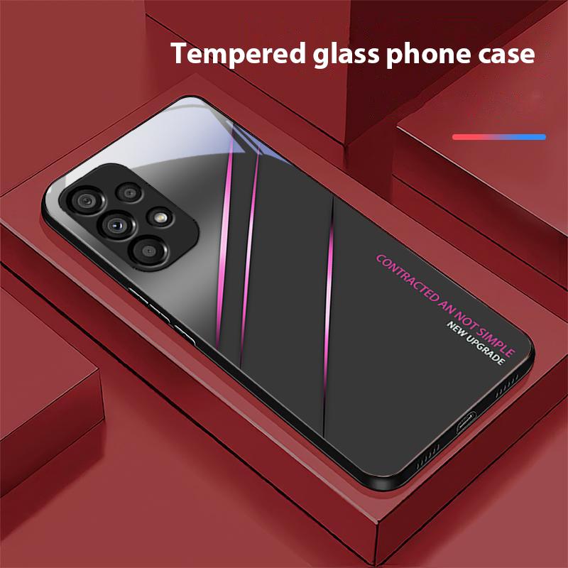 Градиентный Красный Трещина Для Samsung Galaxy S 8 9 10 20 Plus 21 FE 22 23 24 Ultra S7 Edge Черный Чехол для телефона из закаленного стекла Твердый чехол