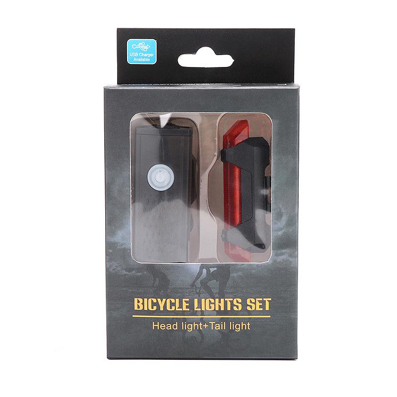 USB Rechargeable Bicycle Headlight Night Riding Set - Outdoor Cycling Equipment