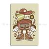 Corned Beef Cartoon Character Fun illustration for corned beef Lovers Kvetcher In The Rye Deli Metal Decor Tin Sign Poster