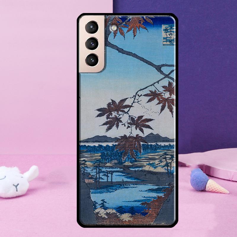 Чехол для телефона в японском стиле Укиё-э для Samsung Galaxy S25 S24 Ultra S9 S10 S20 S21 S22 Plus S23 FE S24 FE